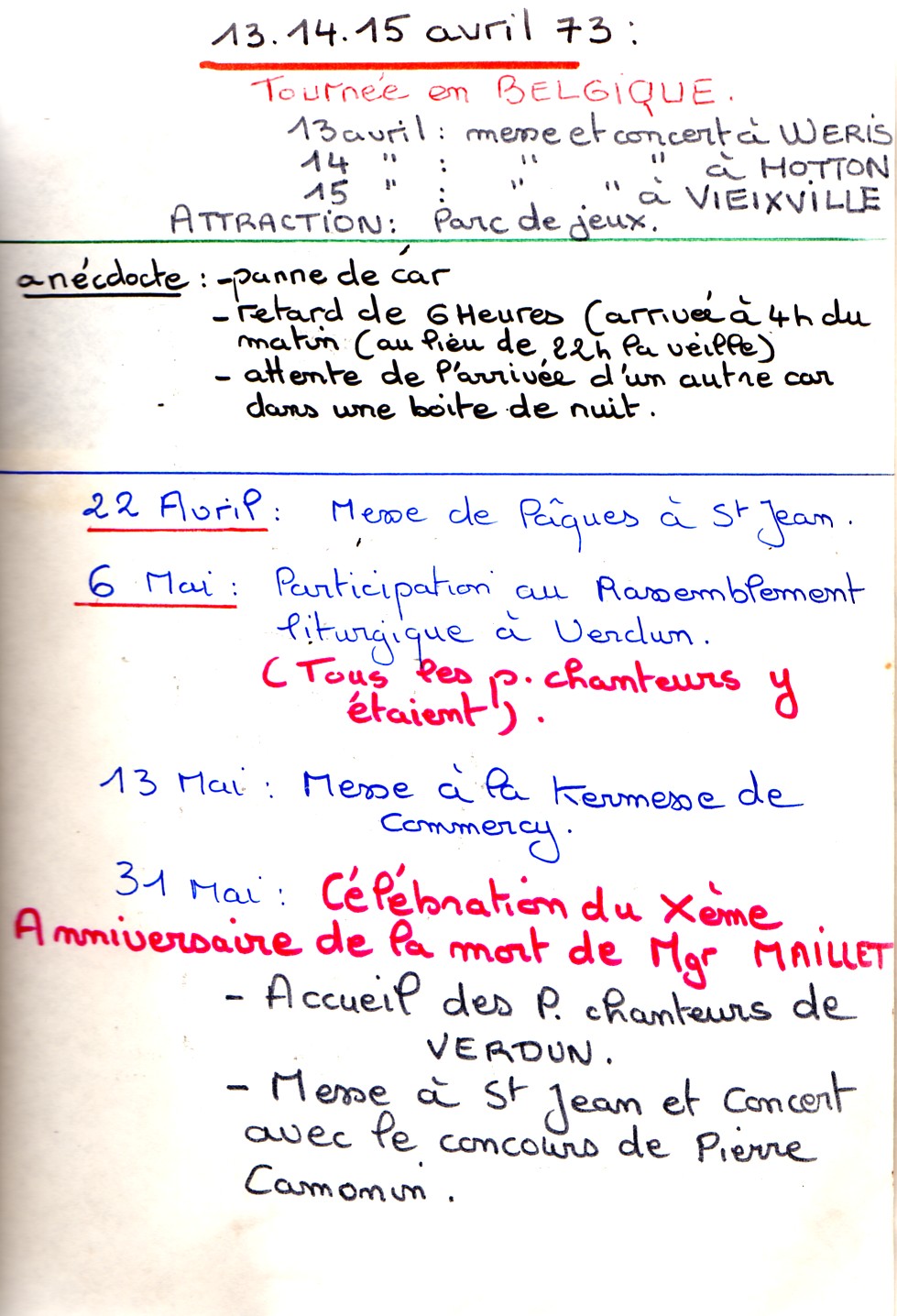 TOURNEE BELGIQU