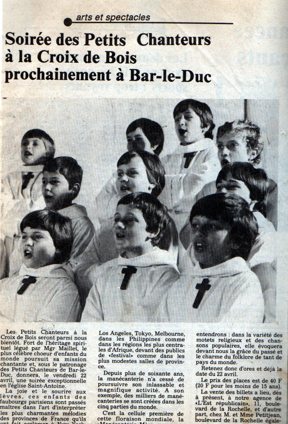 PETITS CHANTEURS A LA CROIX DE BOIS