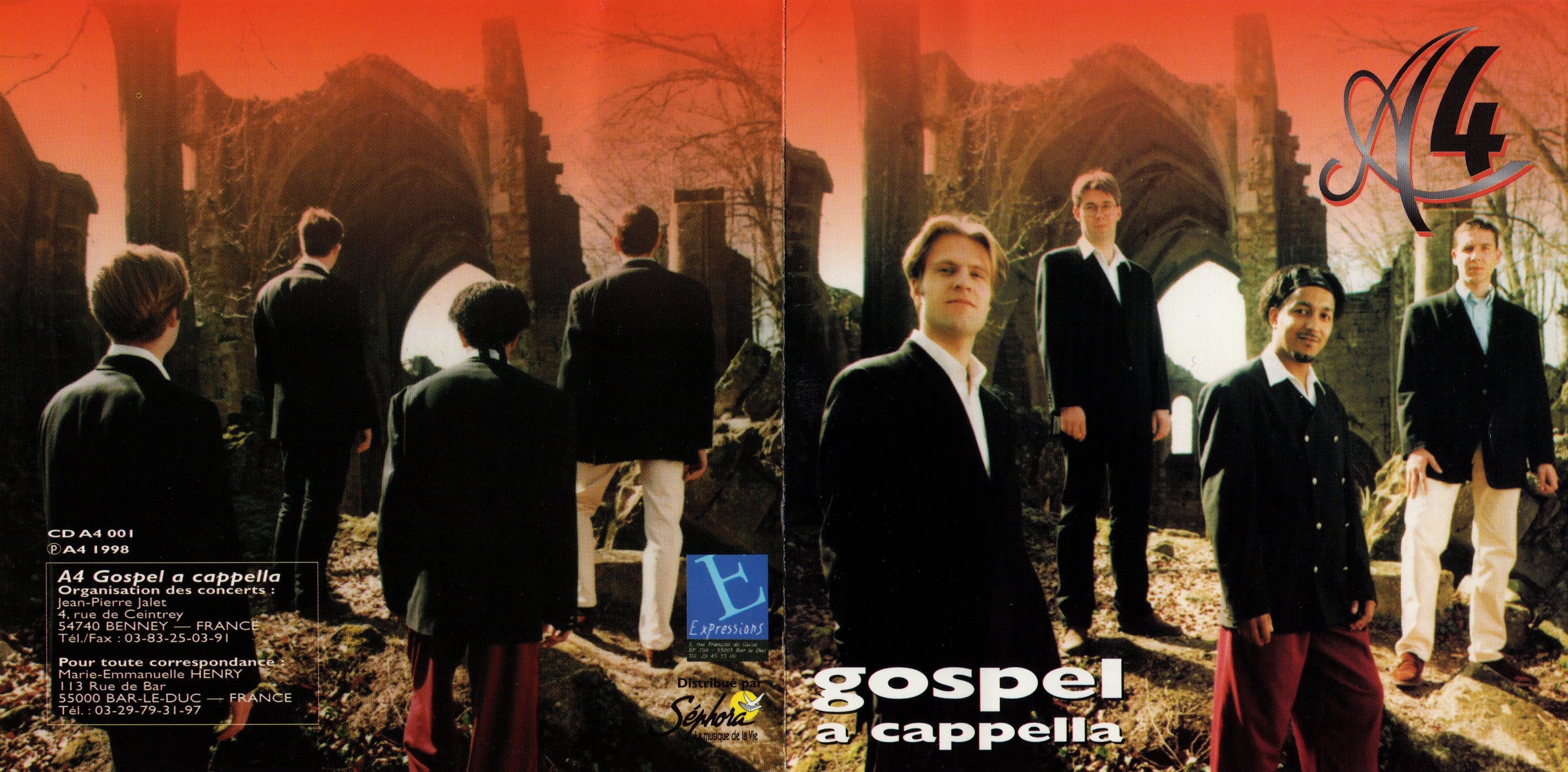 le groupe de godspel a4 : GREG-ADOLINO-MANU-ARNAUD