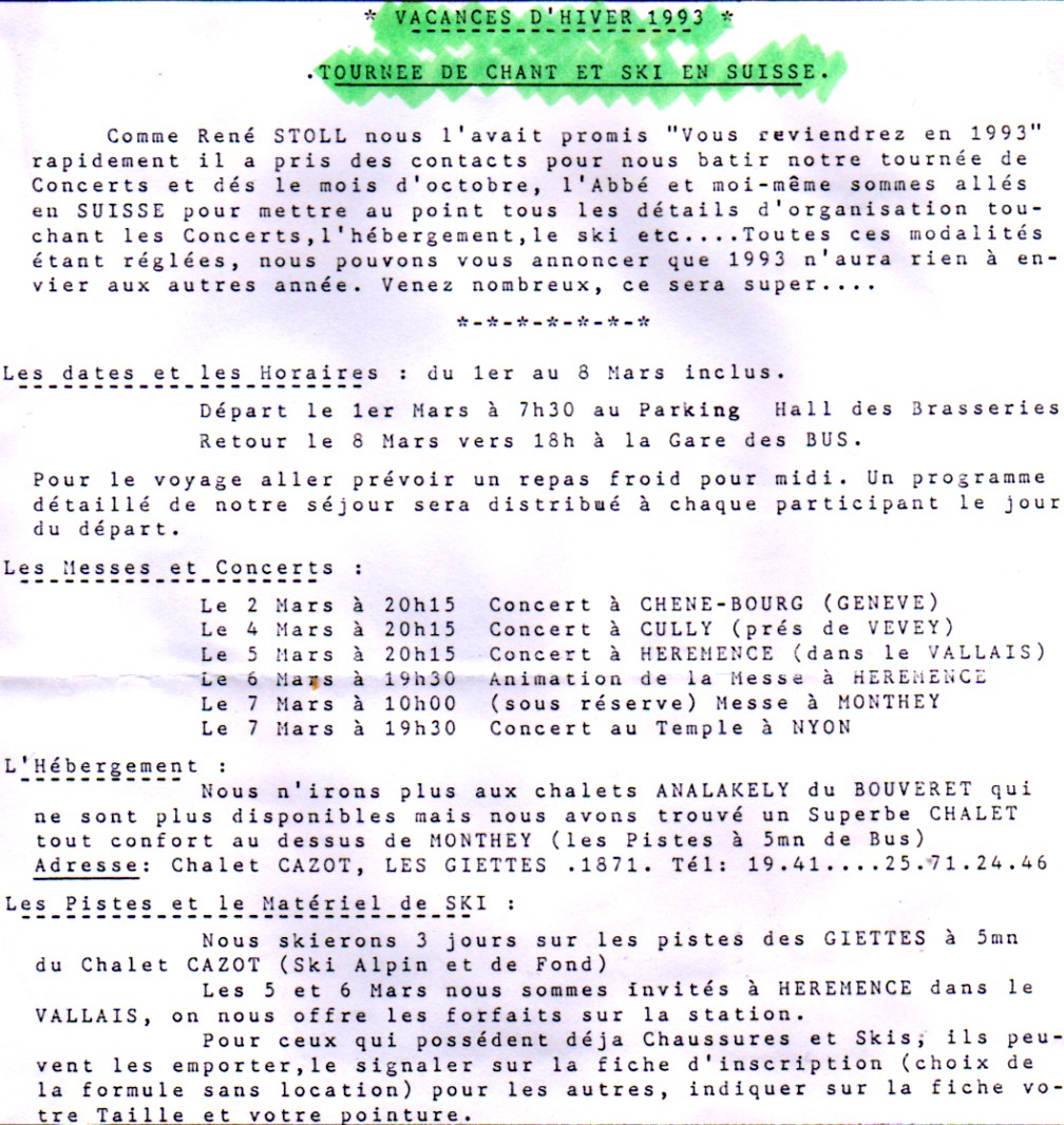 SUISSE 1993