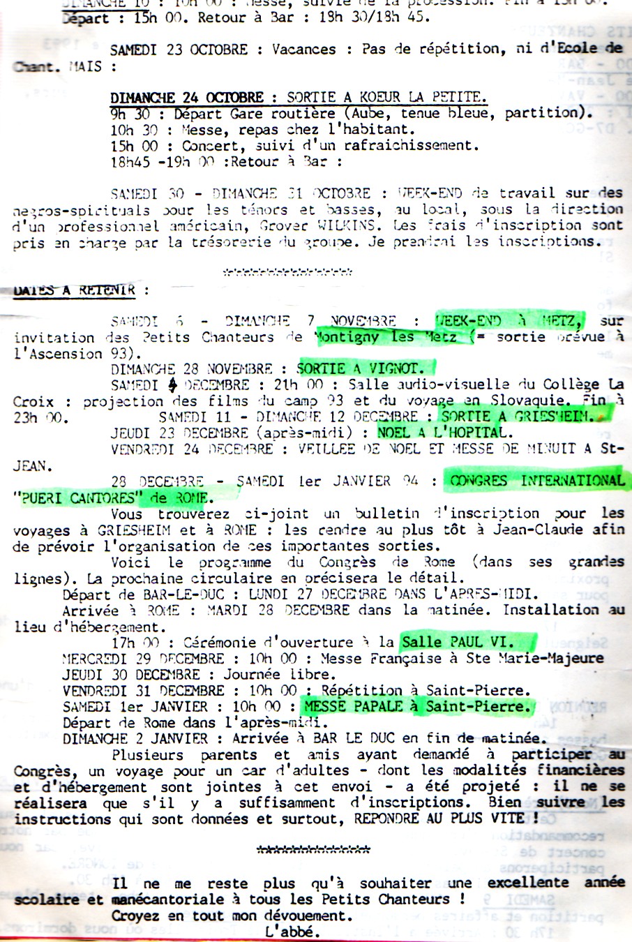 OCTOBRE 1993