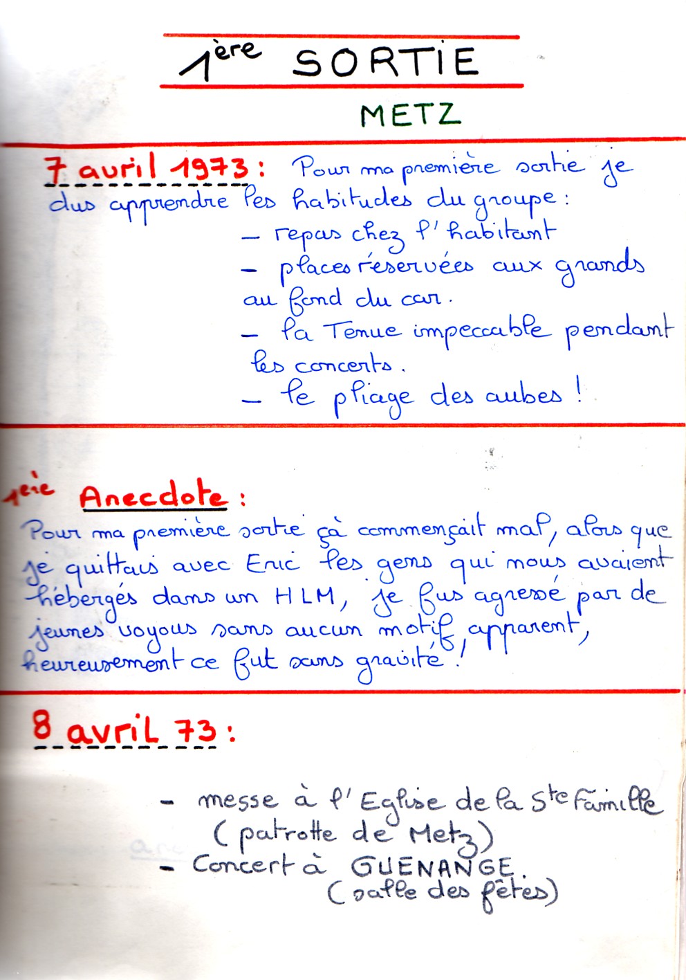 1ER SORTIE