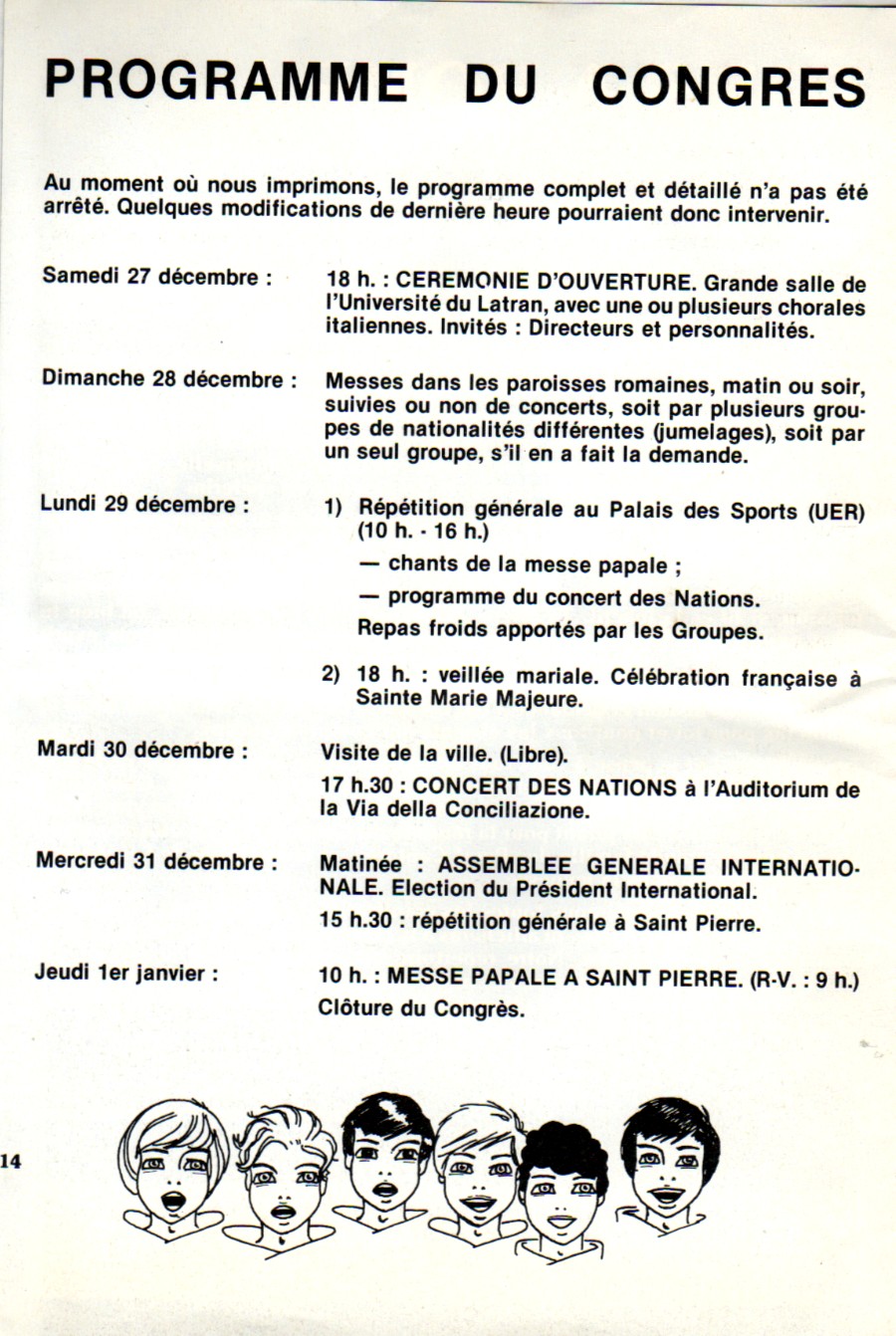 PROGRAMME DU CONGRES