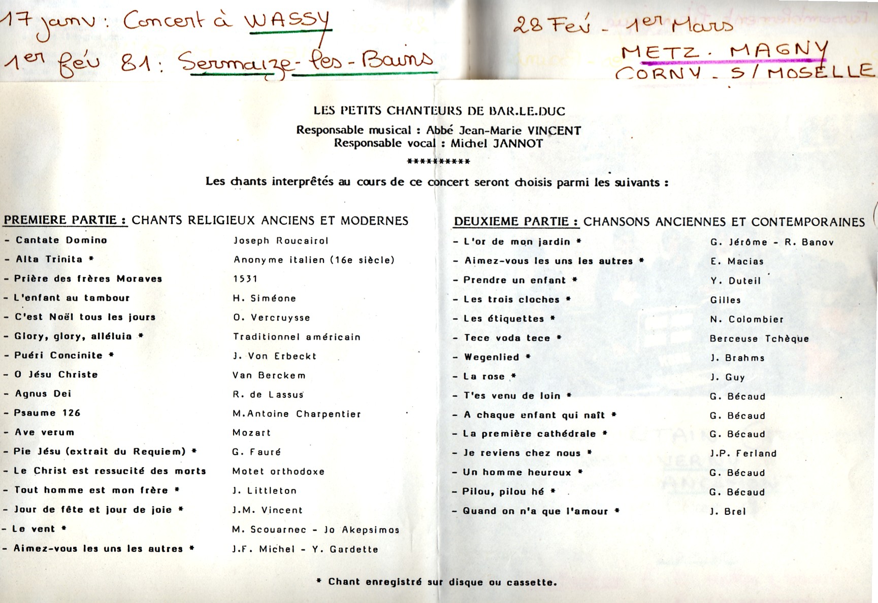 PROGRAMME CONCERT